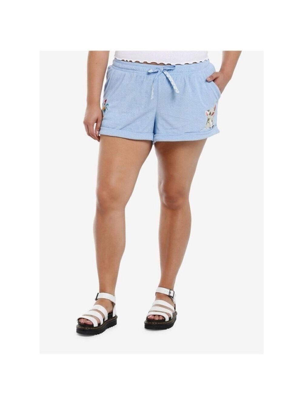 Her Universe Disney Moana Pua & Heihei Girls Lounge Shorts Plus Size 2